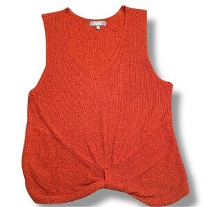 Marled Reunited Clothing Knit Tank Size XL Knot Front